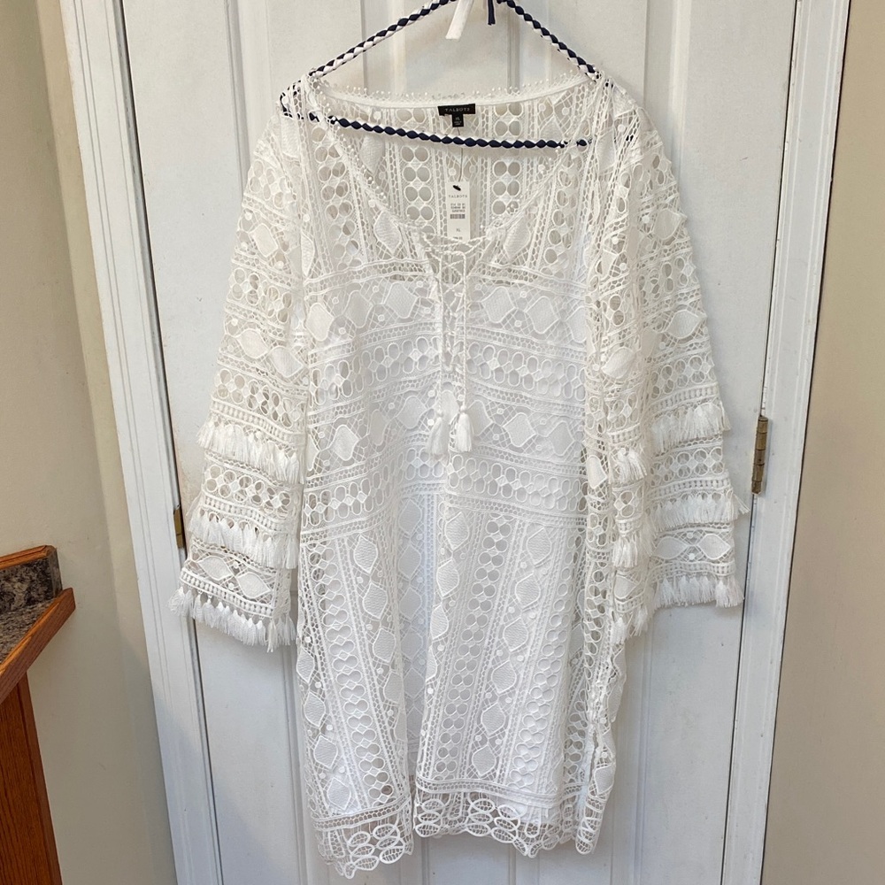 New!  Talbots White Lace Coverup